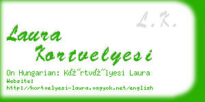 laura kortvelyesi business card